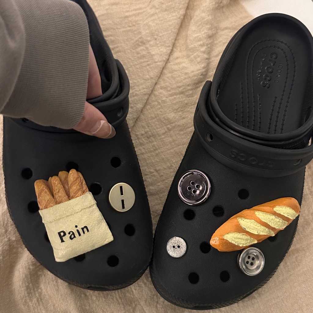 จิ๊บบิทขนมปัง จิ๊บบิทถอดได้ หน้าตาดี ตกแต่งรองเท้าCrocs KU7Z