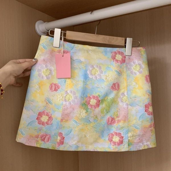 cicishop1 กางเกงขาสั้นสบาย Korean shorts กระโปรงสั้นสไตล์ใหม่ Dopamine สำหรับฤดูร้อน ทรงเพรียวบาง มี