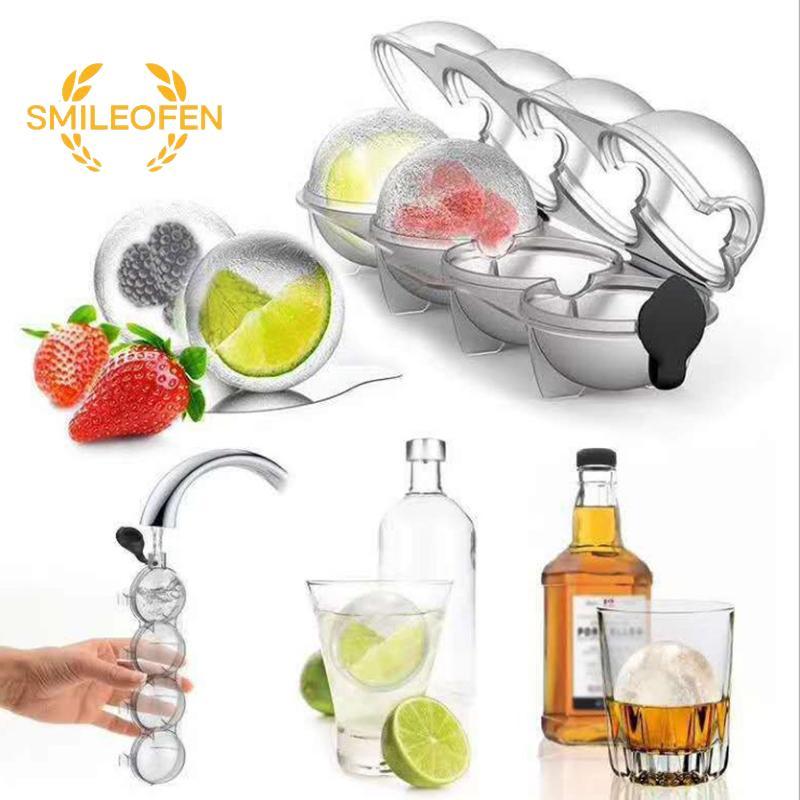 [Smileofen] 4 Cavity Maker Mold Sphere Mould Ice Mold Ice Grid Round New