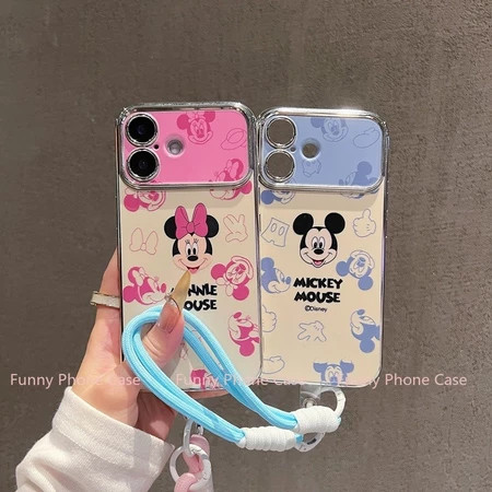 เคสโทรศัพท์ลายมิกกี้เมาส์และมินนี่เมาส์ ใช้ได้กับ iPhone 11/13/14/15Pro/16/17Pro/16ProMax,X/MAX/XR,7/8Plus ZT6DSC0505