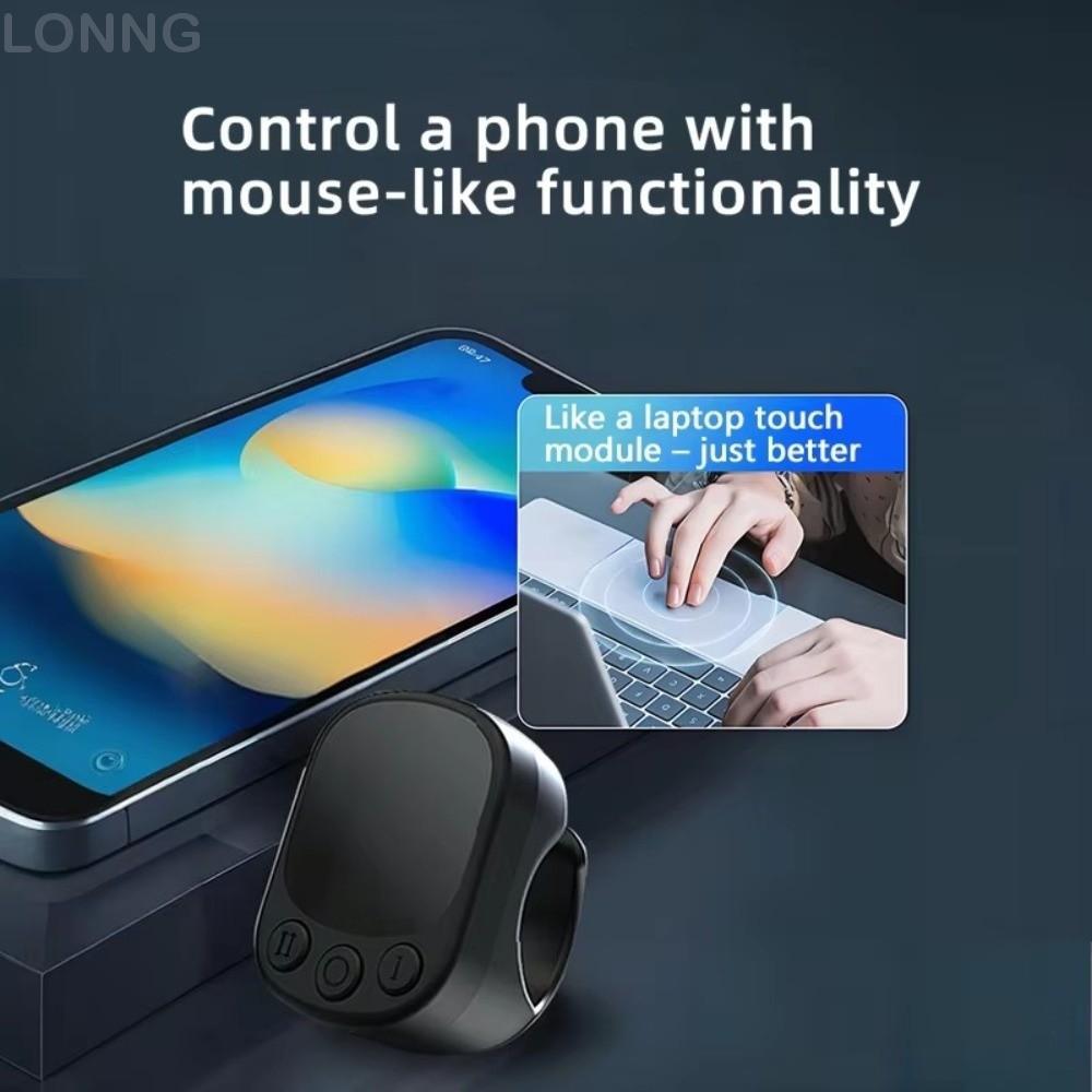 LONNG Touchscreen Controller, Music Playback Control ต่อเนื่อง Clicker Bluetooth Ring Remote, หน้าเป