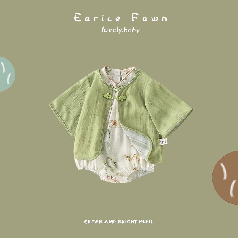 Baby One Year Old National Style Romper Western Style Jumpsuit บาง 6W6B