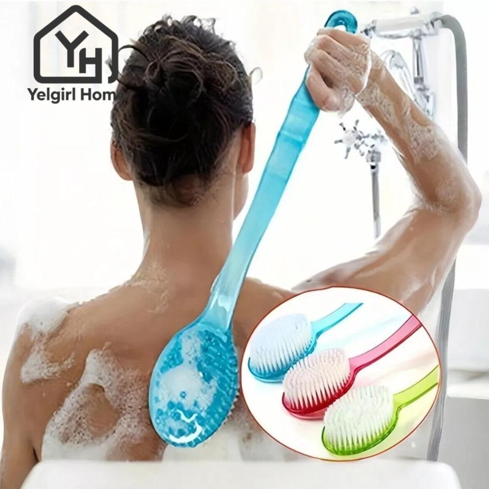 แปรงอาบน้ำด้ามยาว นวดหลัง ทำความสะอาดผิวหนัง ใช้ในห้องน้ำ วัสดุคุณภาพดี กันลื่น ด้ามจับสบายมือ Yelgirl
