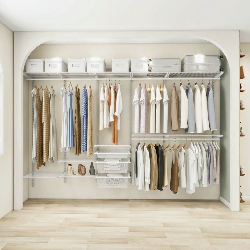 Zero Formaldehyde Modern Walk-In Closet Metal Wardrobe Custom Storage Room Minimalist