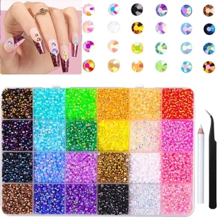WILLUCK เรซิ่น Rhinestone ชุด, หลากสี DIY ตกแต่ง Jelly Rhinestones, เพชรศิลปะประกายหัตถกรรมอุปกรณ์ Bedazzling Rhinestones สําหรับอุปกรณ์แต่งหน้า