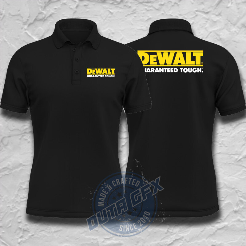 2026 เสื้อยืดโปโล Dewalt Power Tools Short Sleeves Shirt Cotton Baju Polo