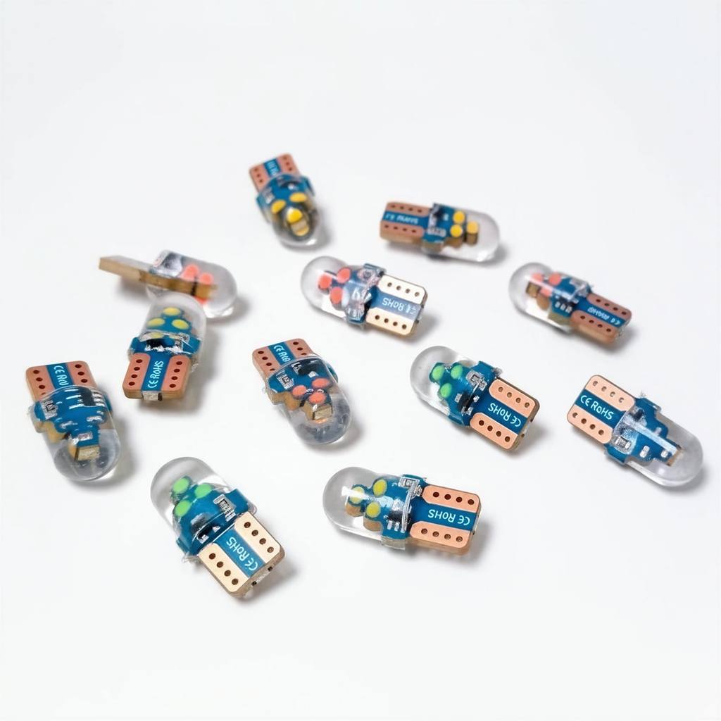 2 ชิ้น T10 ไฟเลี้ยวรถจักรยานยนต์พร้อมโหมดกระพริบ, T10 LED หลายสีตัวเลือก