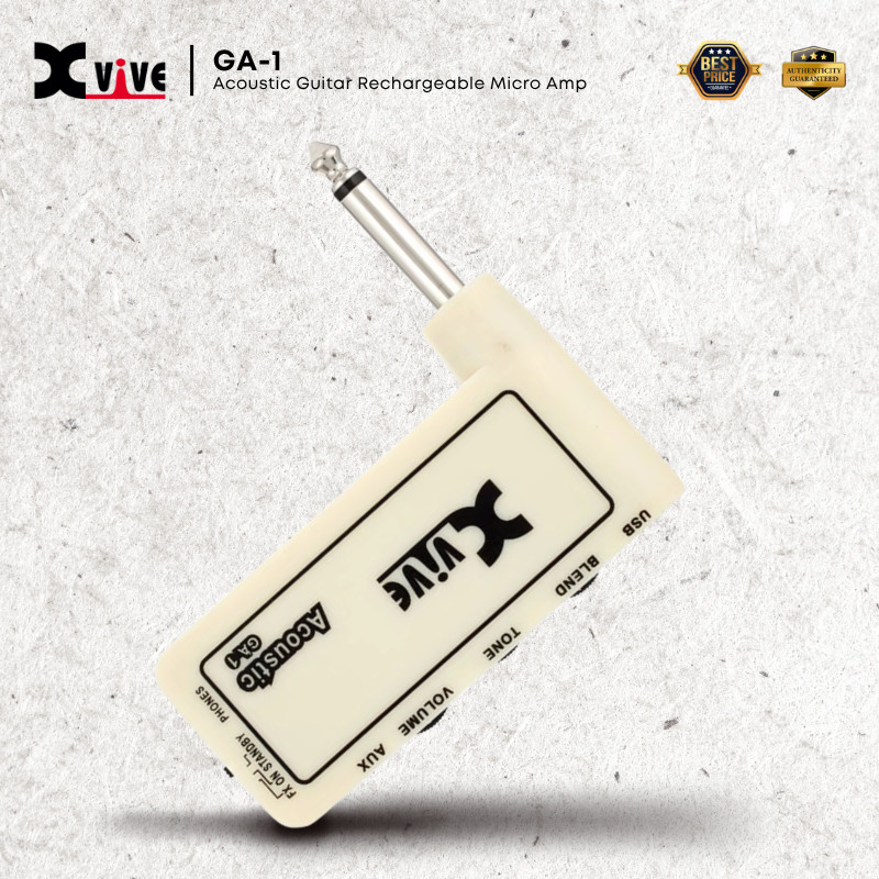 XVIVE GA-1 กีต้าร์โปร่ง Micro Amp แบบชาร์จไฟได้ / หูฟัง Amp / Amplug / GA1 / GA 1