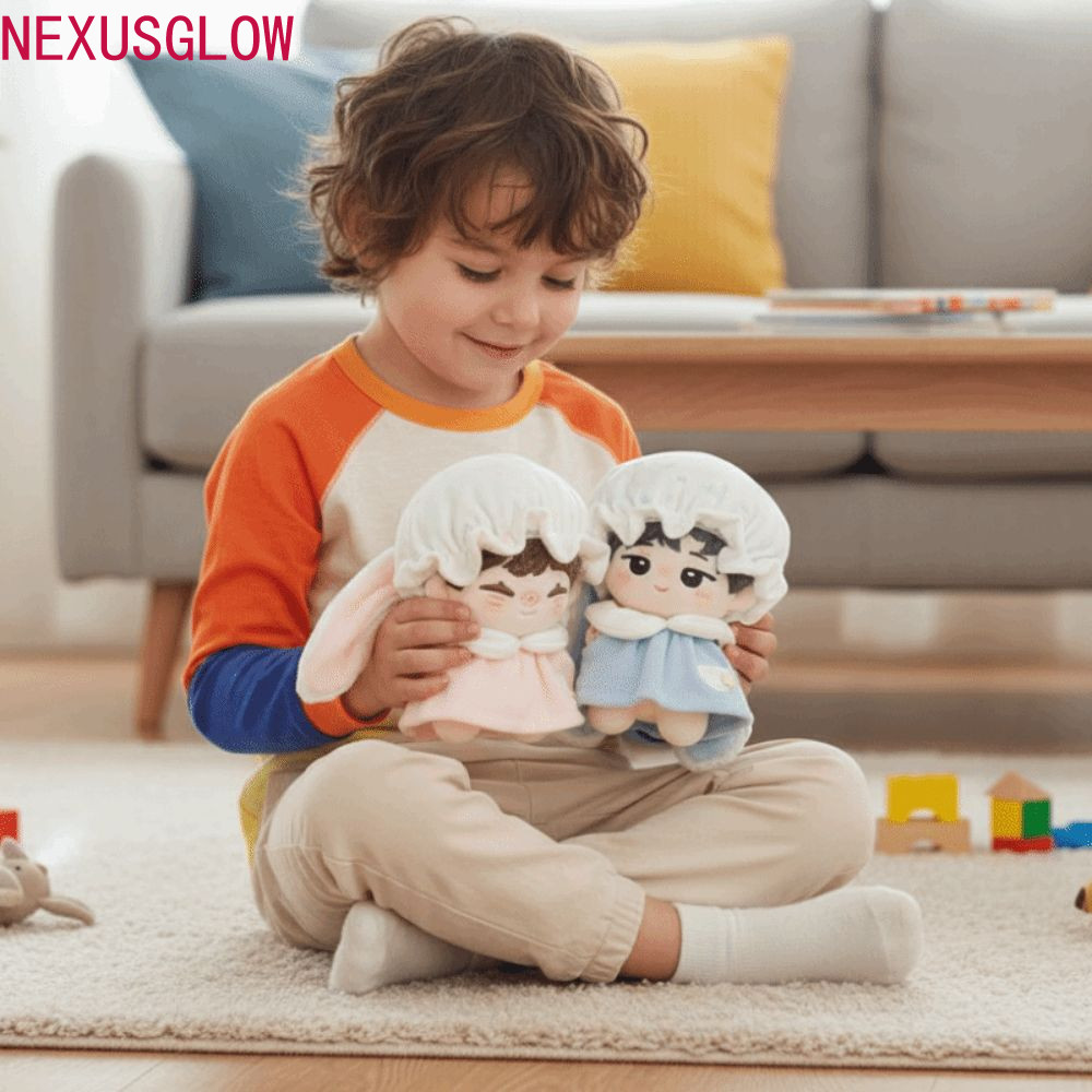NEXUSGLOW Cotton Dolls Clothes Set, Animal Onesie Bunny Costume 10cm Cotton Doll Clothes, Doll Cross