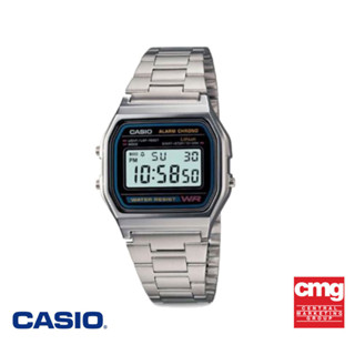 CASIO นาฬิกาข้อมือ CASIO รุ่น A158WA-1DF วัสดุสเตนเลสสตีล สี…