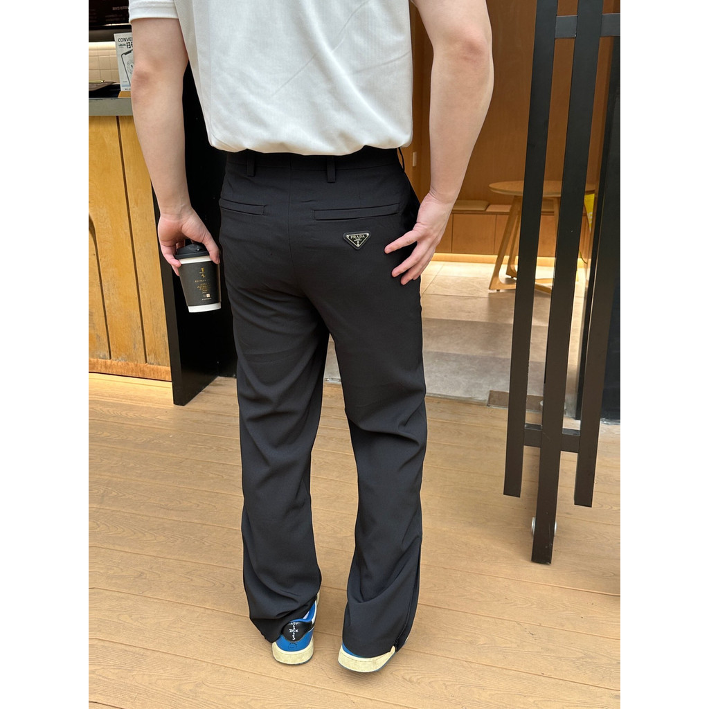 JE0W PR PA Spring and summer new style men's casual trousers with triangle logo, versatile solid col