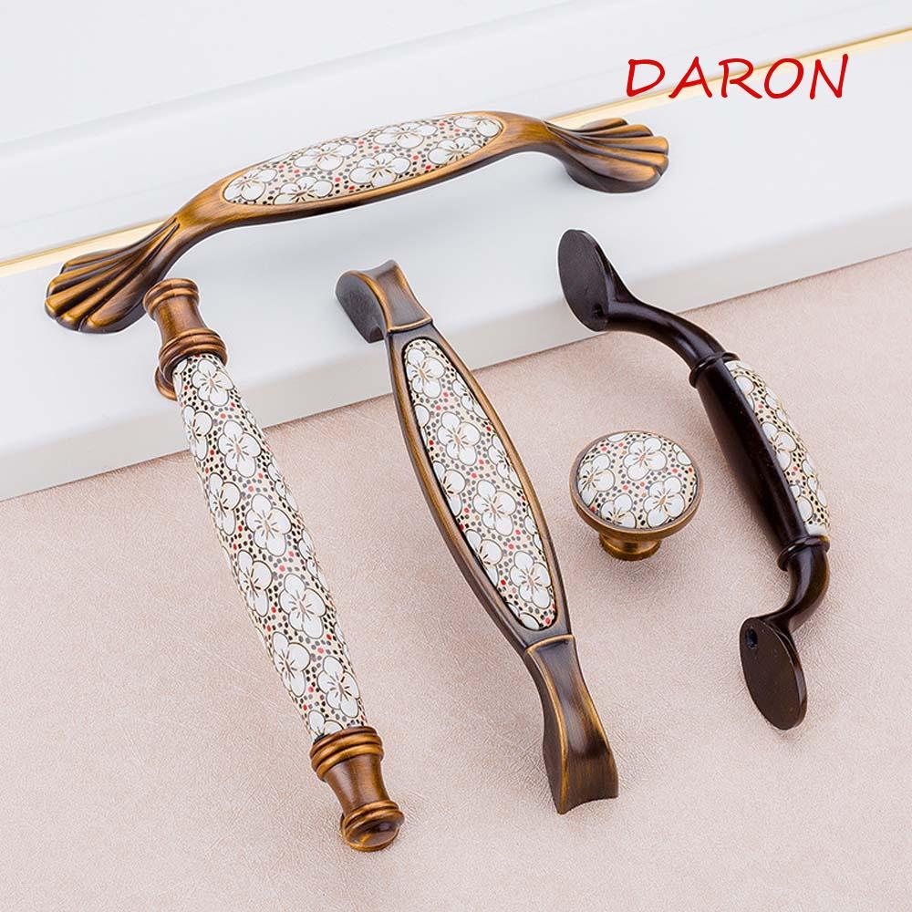 DARON Drawer Handles Vintage Furniture Hardware ตู้เสื้อผ้า Dresser พร้อมที่จับดึงสกรู