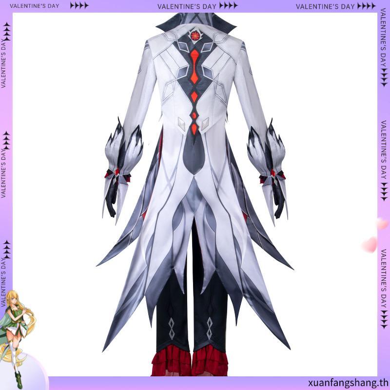 Sqd Genshin Impact อะนิเมะ Arlecchino คอสเพลย์เครื่องแต่งกาย Fatui Coat กางเกงชุดเต็มชุด Hallween Pa