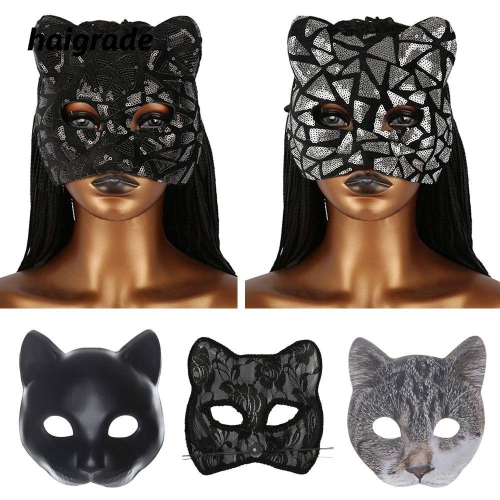 HAIGRADE Masquerade , Half Face Venetian Party Cat Girl , EVA Party Makeup Ball Mardi Gras