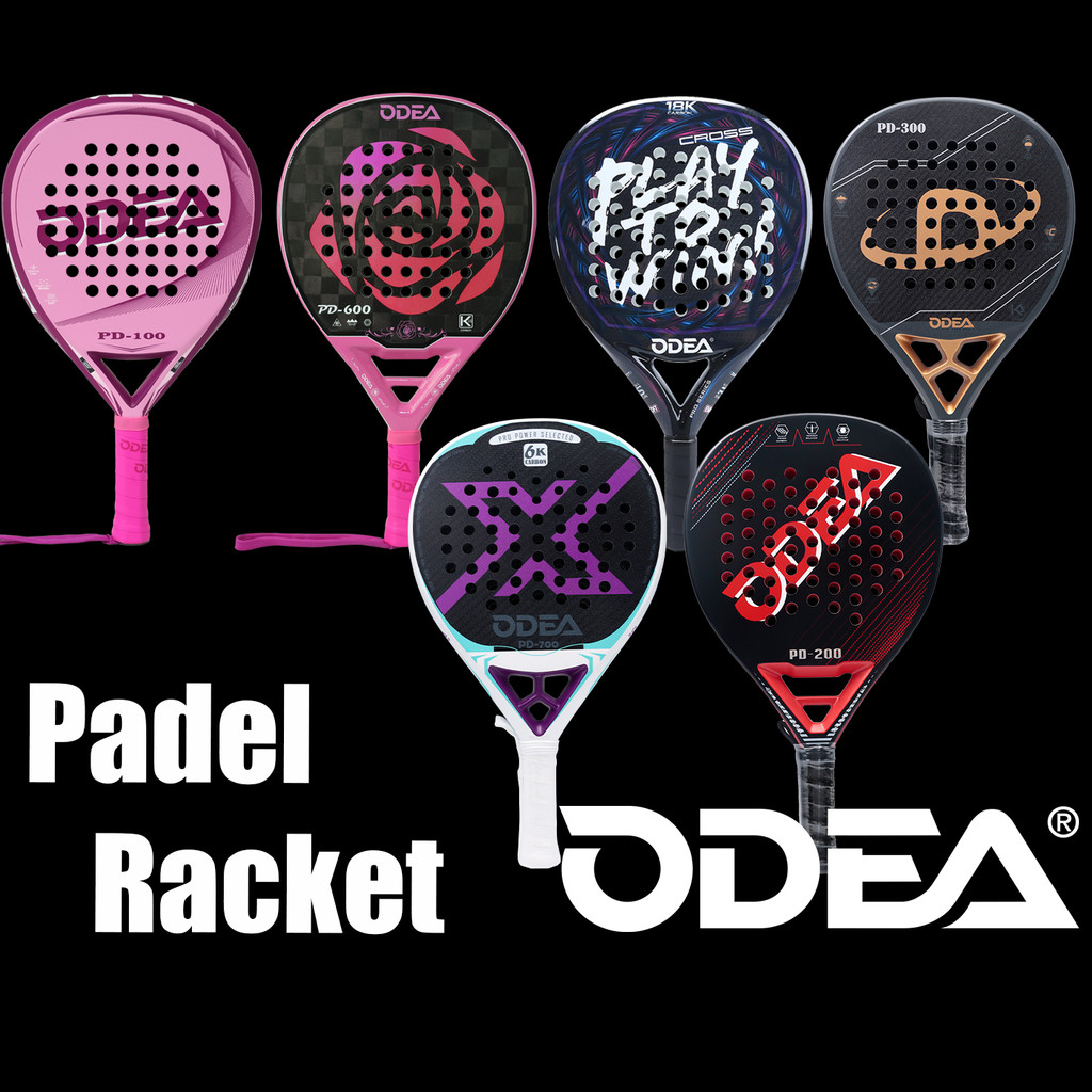 ODEA Padel Cushionet Board แบบไม้มืออาชีพ ใช้คาร์บอนไฟเบอร์ 18K/6K/3K