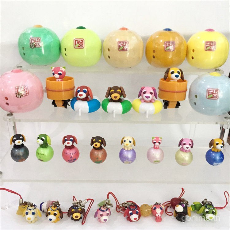 YUJIN YUJIN Gashapon Tea Dog OCHA-KEN จี้ DIY เคสโทรศัพท์วัสดุ