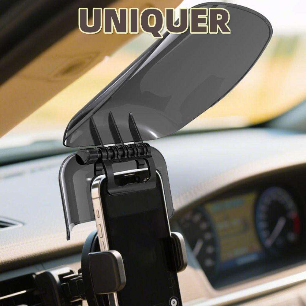 UNIQUER Extended Sun Visor, Sun หมวกสไตล์ Universal Fit โทรศัพท์ Mount Sun Shade, พรีเมี่ยมปรับกันฝน Creative โทรศัพท์หมวกกันน็อค Visor Commuting