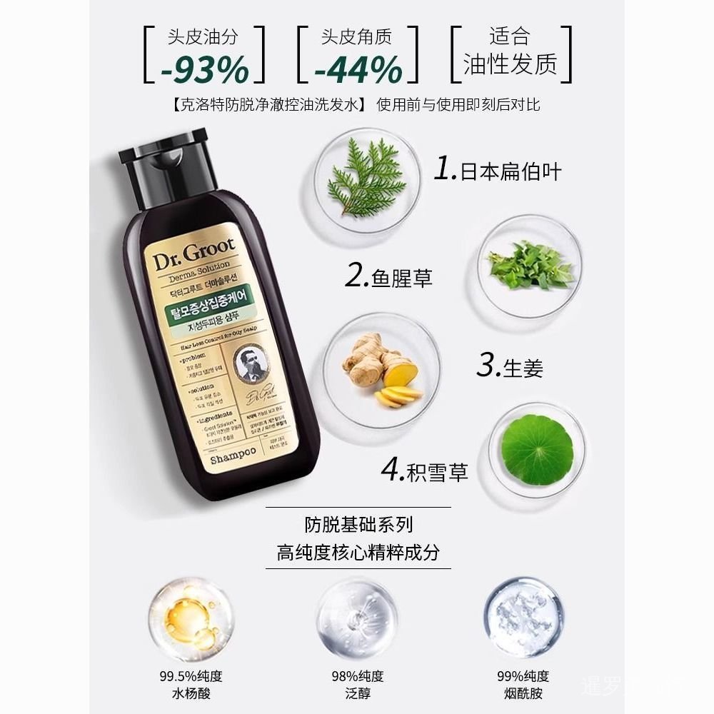 ดร. Groot Croot Shampoo Strong Hair Root Oil Control Fluffy ลดผมร่วง Firm Hair Shampoo สินค้าของแท้ | LG Dr.Groot Hair Strengthening Shampoo ราคา ถูกที่สุด ดีลบีเคเค แกลเลอรีภาพที่ 4