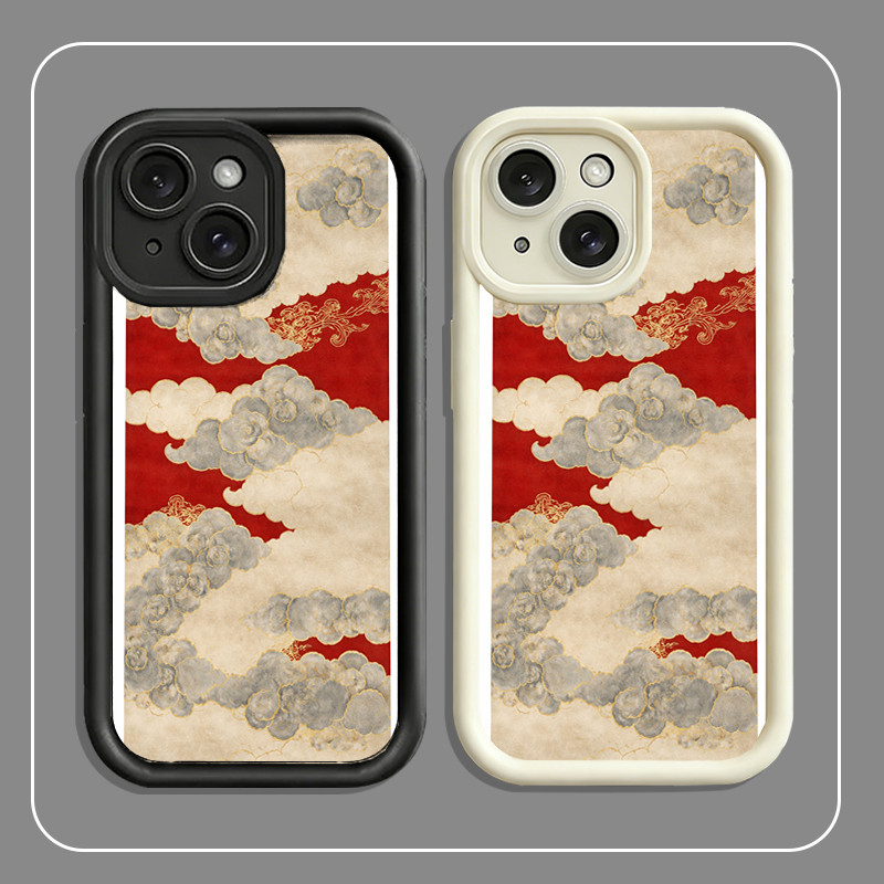เคส iPhone กันกระแทกเมฆทองคลาสสิกสําหรับ iP 11/12/13/14/15/16/17/Plus/Air/Pro/Max