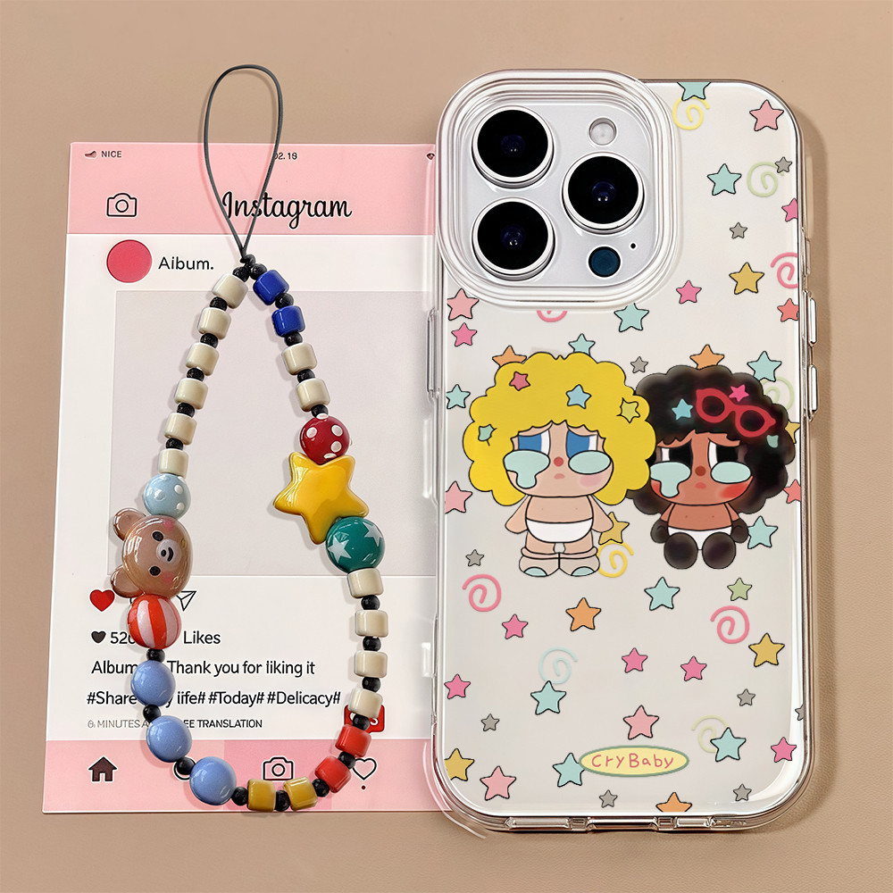 เคสไอโฟน13 11 ลายการ์ตูนเด็กน้อยน้ำตาคลอ น่ารักใสๆ สไตล์ฮิต สำหรับ IPhone 17 13 Air 16 12 15 11 14 Pro Max 15 14 16 Plus