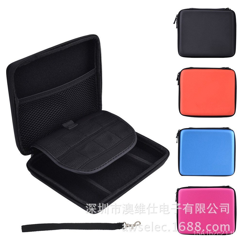 เหมาะสําหรับ Nintendo 2DS EVA Storage Hard Bag 2ds พร้อมตัวแปลงกลางกระเป๋าป้องกัน 2DS เกมคอนโซลการ์ด