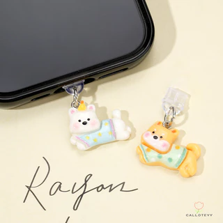 【CY】จุกกันฝุ่นสำหรับโทรศัพท์มือถือType-Cจุกกันฝุ่น ปลั๊กกันฝุ่น ลูกสุนัขปลั๊กกันฝุ่นโทรศัพท์ จี้จุกกันฝุ่นโทรศัพท์มือถือ