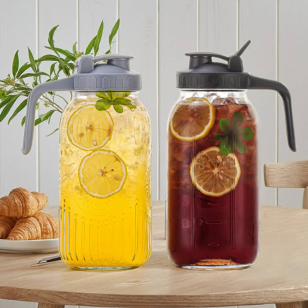 Volume Markings 64 Oz Cold Brew Coffee Jar Bisphenol A-Free & Lead Safe Glass Cold Brew Brew Brew Br