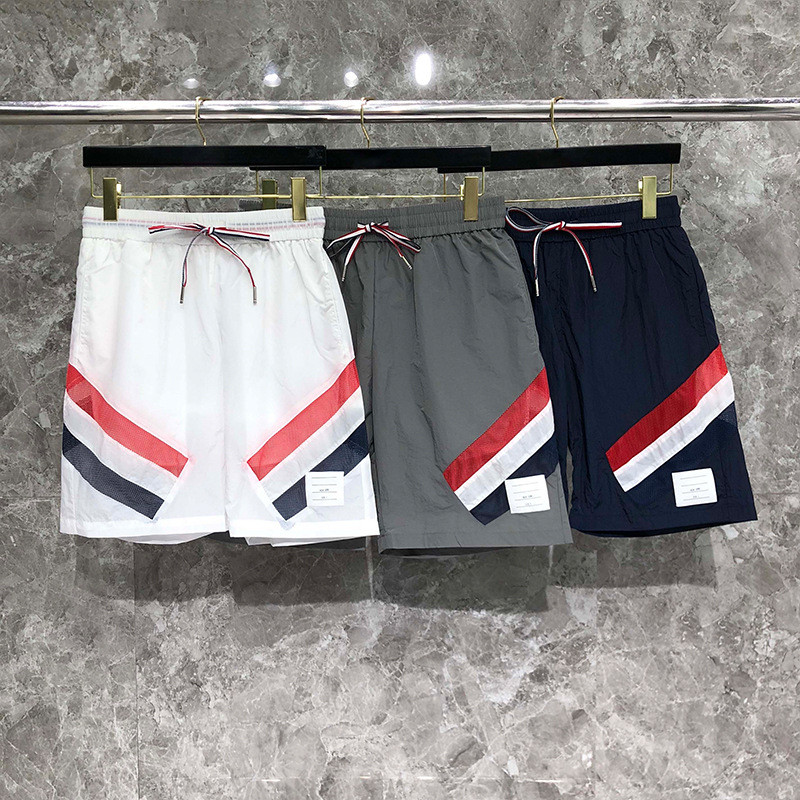 FRVX thombrowne Classic men's summer casual trendy beach shorts, lightweight quick-dry shorts