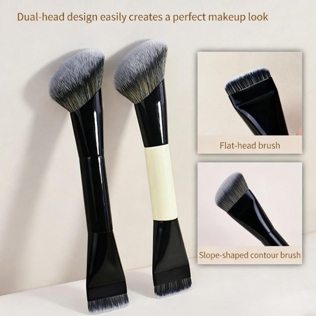 1/2pcs Multi-Functional Double Head แปรงแต่งหน้าตรง Line Foundation Make up Repair Powder แปรงคอนซีล