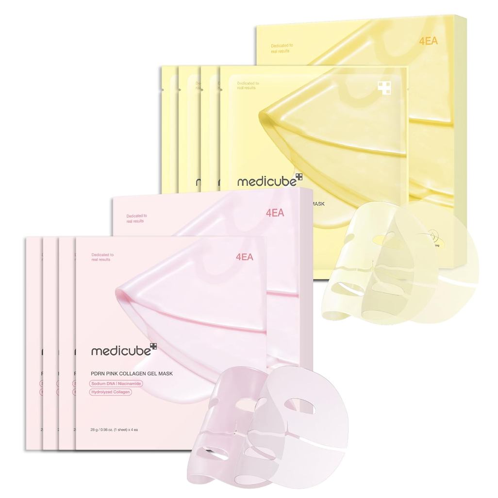 Medicube Color-Changing Jelly Mask Set For Uneven Skin Tone & Radiant Glow: Salmon DNA PDRN มาส์กเจล