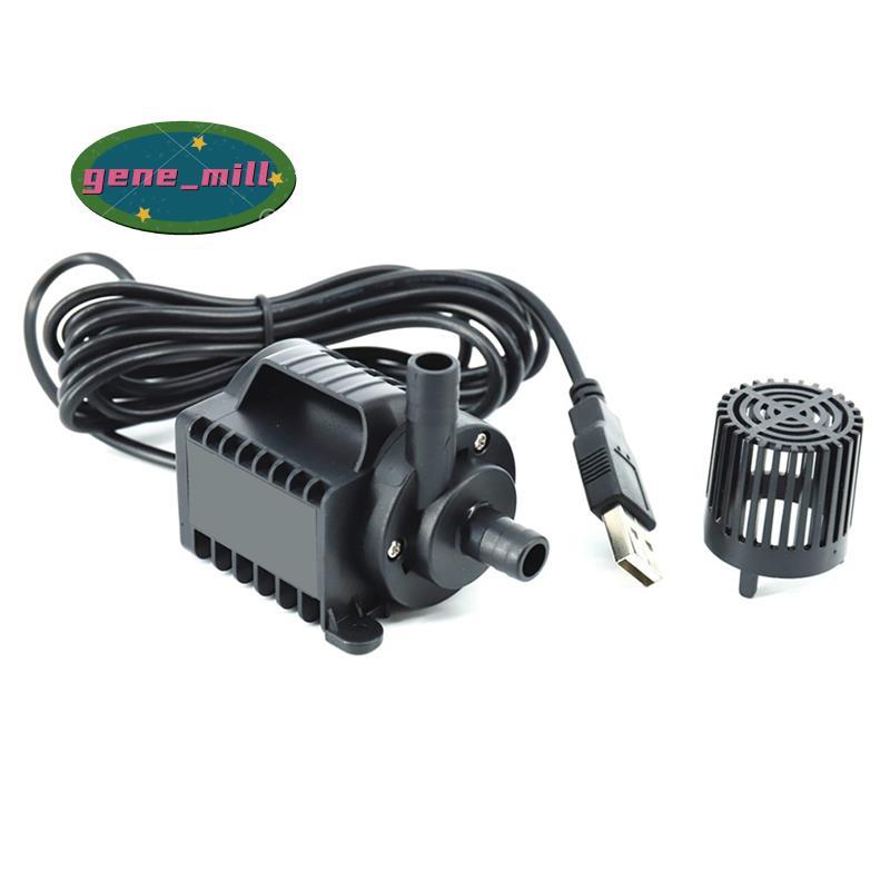 5V Submersible ปั๊มน้ํา 0-600L/H ปั๊มน้ําพุขนาดเล็ก 8 ระดับปรับ 0-7.2ft ยก USB ชาร์จสําหรับสระว่ายน้