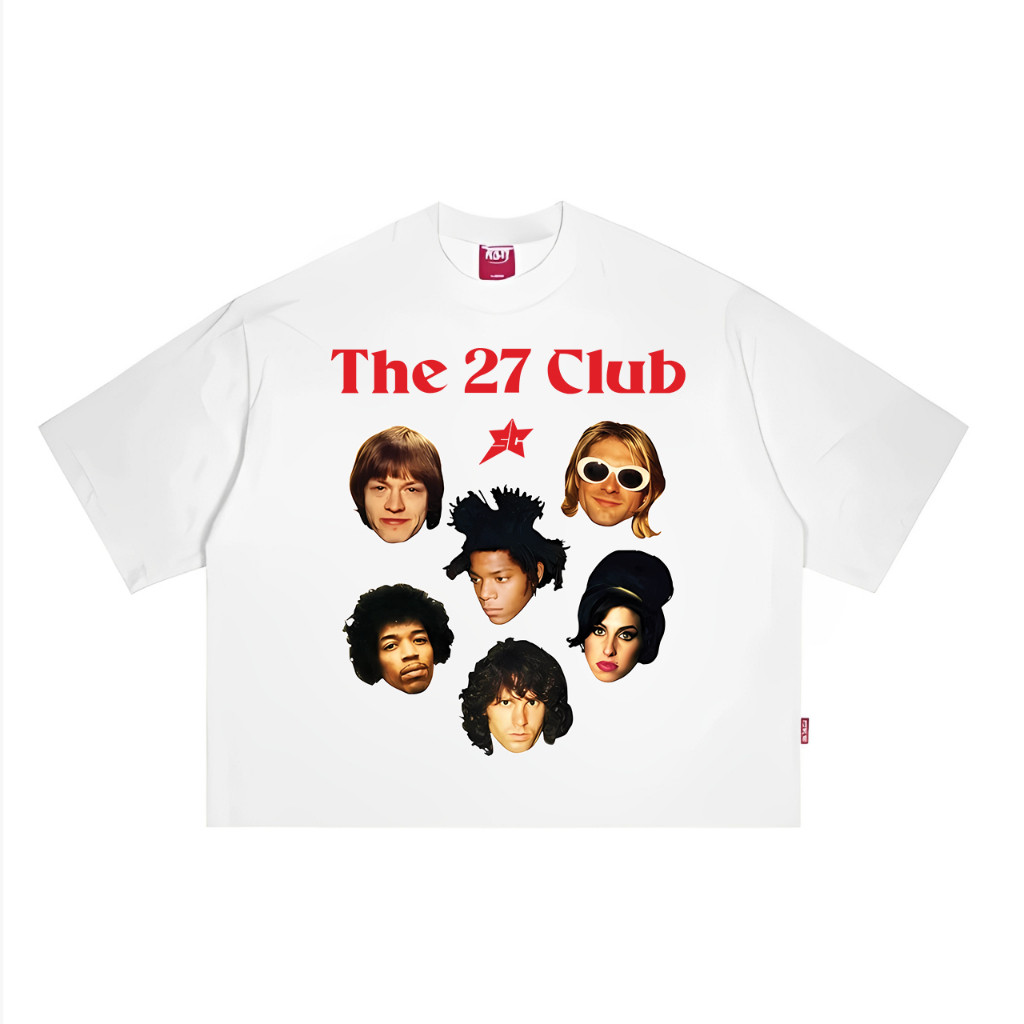 เสื้อยืด 27Club เสื้อผ้าผู้ชายและผู้หญิงสีดําและสีขาว Unisex