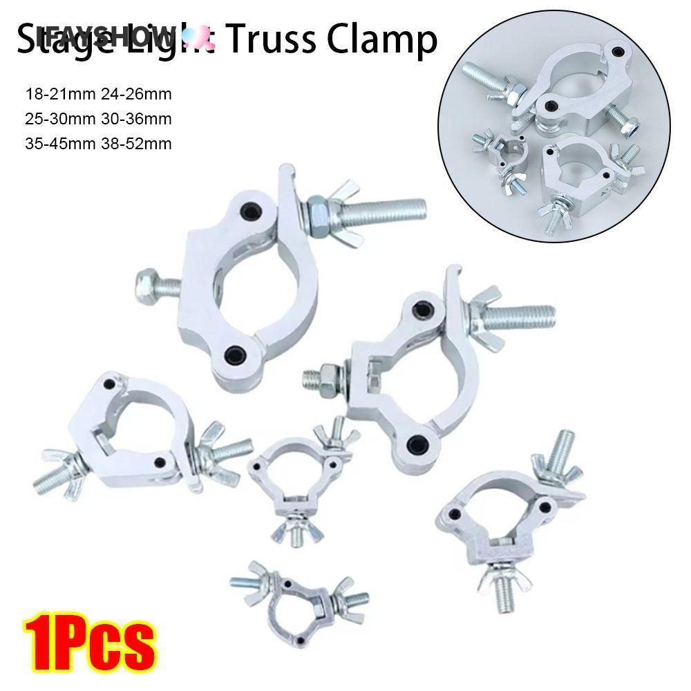 IFAYSHOW 1 ชิ้น DJ Light Clamps, 18-21 มิลลิเมตร 38-52 มิลลิเมตร Quick Release Stage ไฟ Truss Clamp, คลิปอลูมิเนียมโคมไฟเงินตะขอแขวน