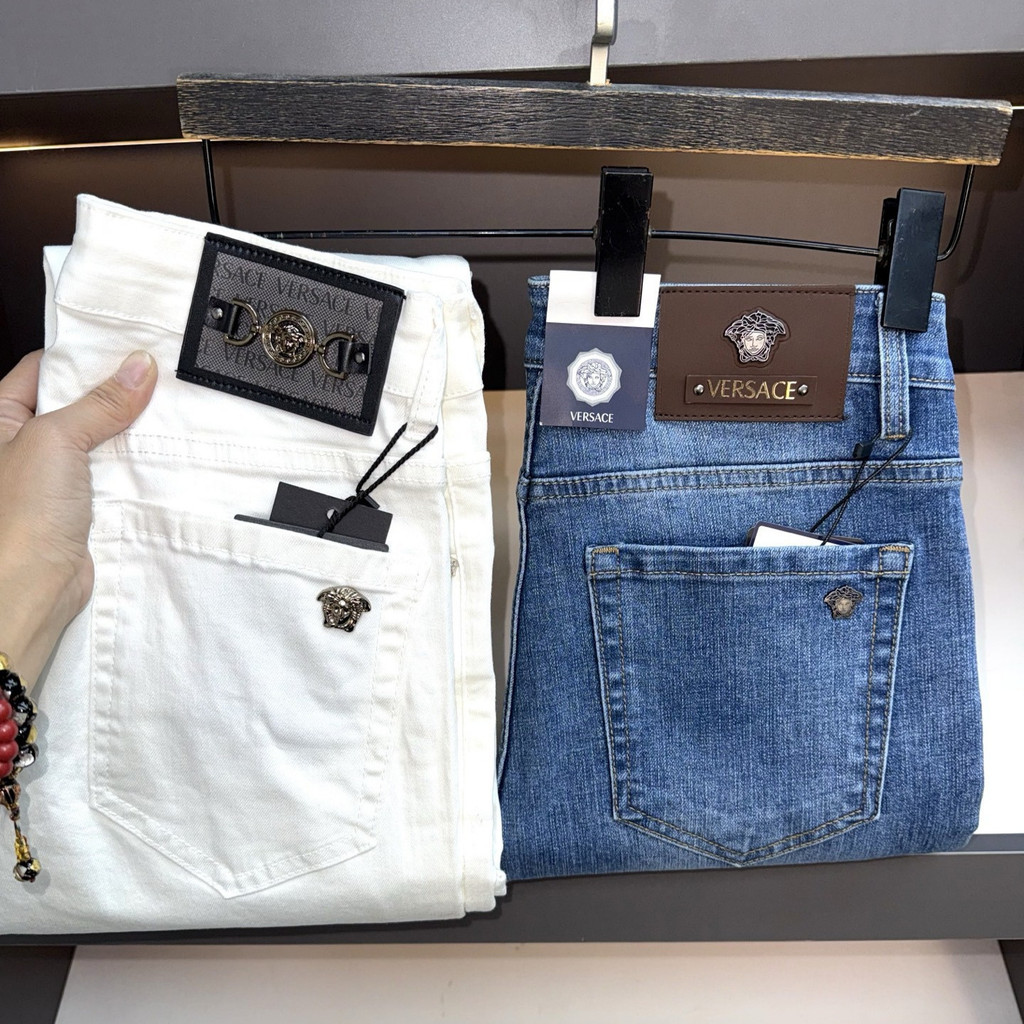 VERSACE24 กางเกงยีนส์ผู้ชาย Stretch Wash Water Slim Casual