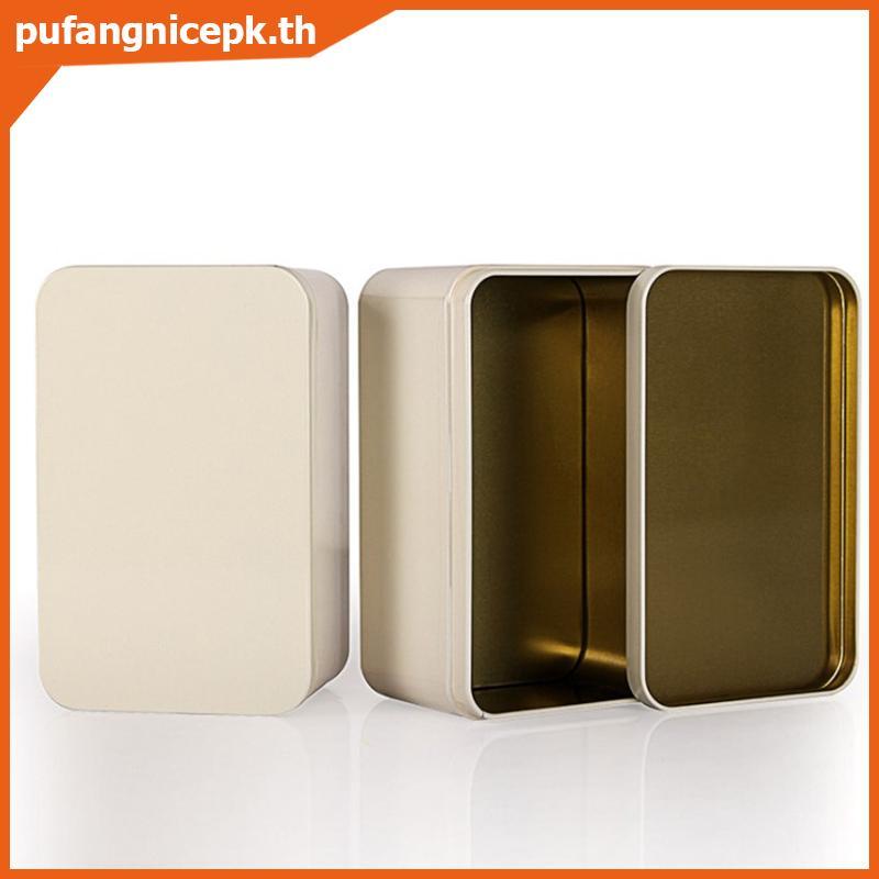 PUCEPK 1 ชิ้นดีบุกกล่องโลหะดีบุก Jars เหล็กชากล่องคุกกี้กรณีขนาดเล็กกล่องเก็บสิ่งของ