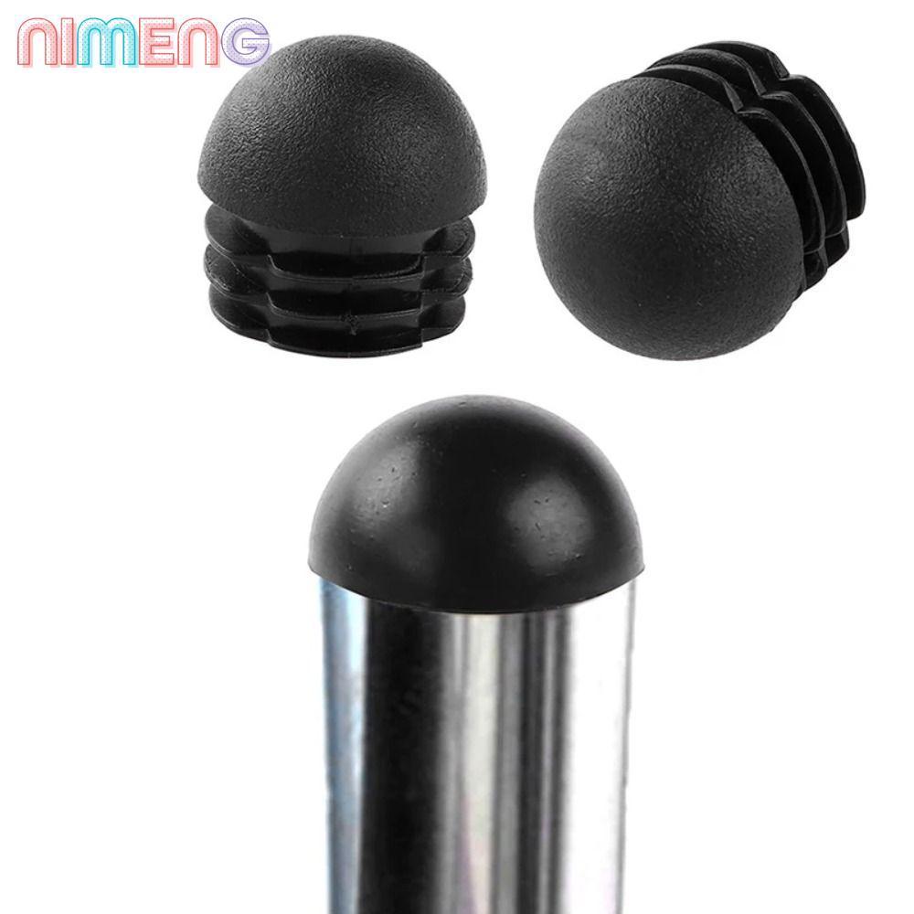 NIMENG 12 ชิ้นเฟอร์นิเจอร์ท่อกลมปลั๊ก,เบาะสีดําเฟอร์นิเจอร์ฟุตปลั๊ก,แผ่นเท้าพลาสติกลื่นโต๊ะเก้าอี้ขาหลอดปลั๊ก
