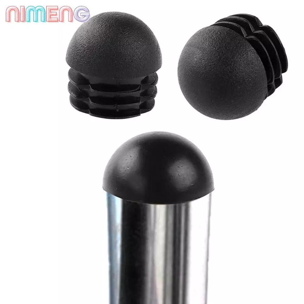 NIMENG 12 ชิ้นเฟอร์นิเจอร์ท่อกลมปลั๊ก,เบาะสีดําเฟอร์นิเจอร์ฟุตปลั๊ก,แผ่นเท้าพลาสติกลื่นโต๊ะเก้าอี้ขาหลอดปลั๊ก