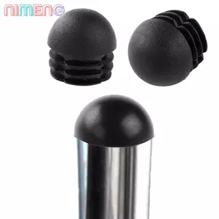 NIMENG 12 ชิ้นเฟอร์นิเจอร์ท่อกลมปลั๊ก,เบาะสีดําเฟอร์นิเจอร์ฟุตปลั๊ก,แผ่นเท้าพลาสติกลื่นโต๊ะเก้าอี้ขาหลอดปลั๊ก