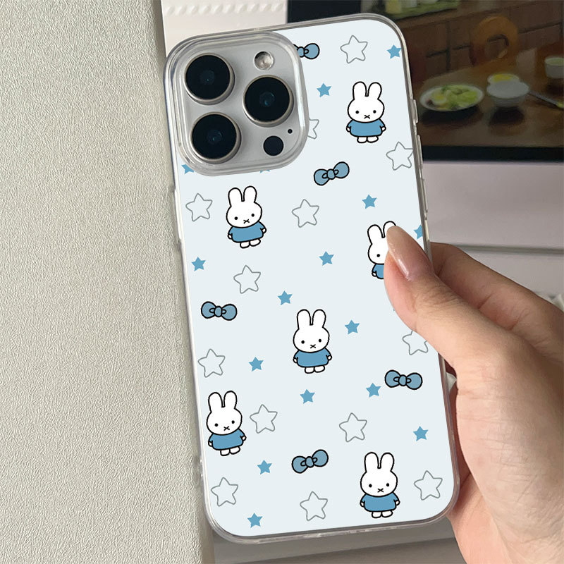 Snap&Co กระต่ายน่ารัก สําหรับ iPhone เรียบง่าย17 16 15 11 15 PRO max XR 12 13pro 7P 14 pro max 16pro ป้องกันฝุ่น ราคา ถูกที่สุด ดีลบีเคเค แกลเลอรีภาพที่ 5