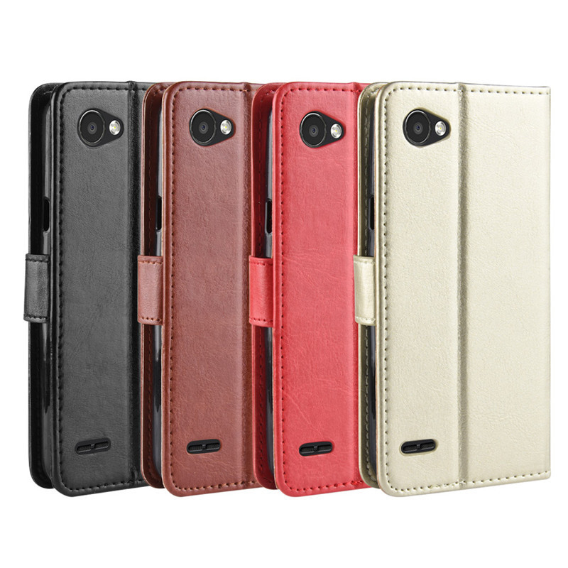 LG Q6 เคสหนังโทรศัพท์มือถือ LG Q6 ALPHA เคสโทรศัพท์แบบพลิก Q6plus รูปแบบม้าบ้ากระเป๋าสตางค์การ์ดเคสป