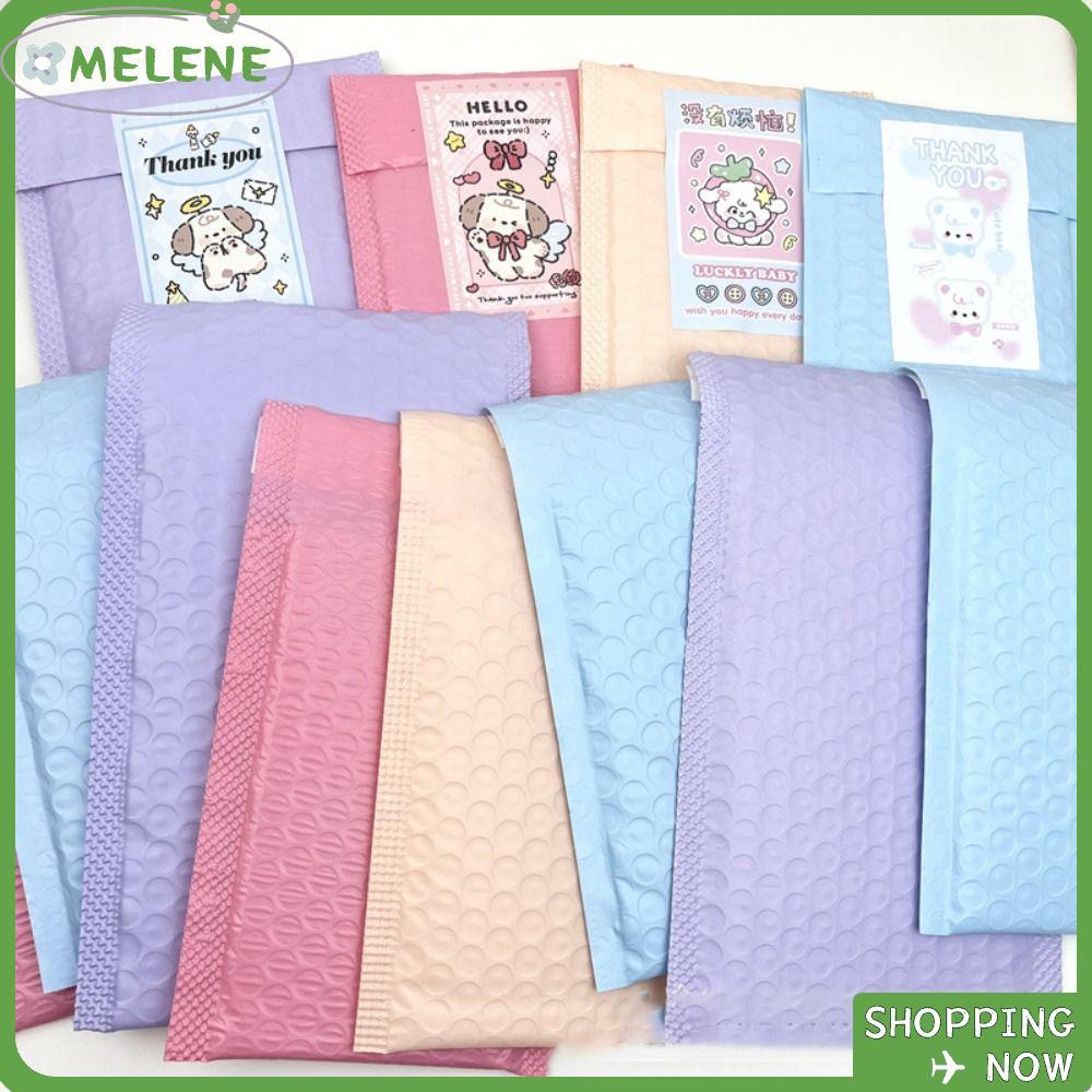 MELENE ซองเบาะ 10 ชิ้น, PE Self Seal Bubble Mailers, |Color Pearl film Self Seal Packaging