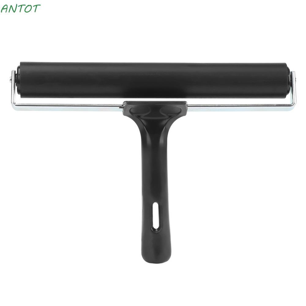 ANTT ลูกกลิ้งยาง Brayer ยาง 7.9 นิ้ว Printmaking Brayer, Inking Anti Skid Black Portable Paint Roller Brush Printmaking