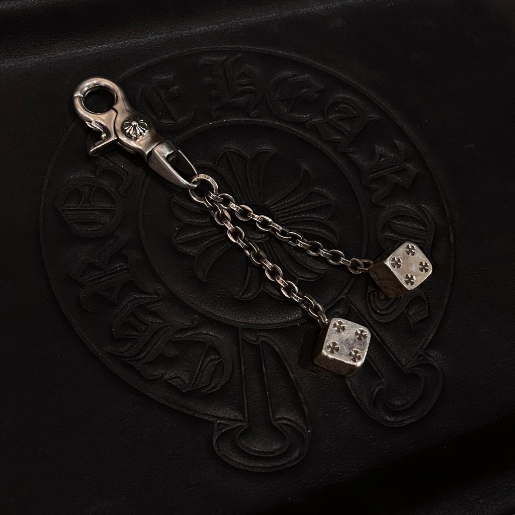 Chrome Hearts s925 Sterling Silver Seiko Classic Shrimp Buckle Dice Keychain Bag Pendant