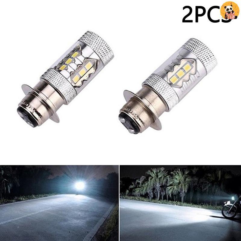 [CO] ATV 2 ชิ้น 80 วัตต์หลอดไฟ LED สีขาวสุด P15D H6M สําหรับ YFM350 400 450 660 700 Raptor er 200 35