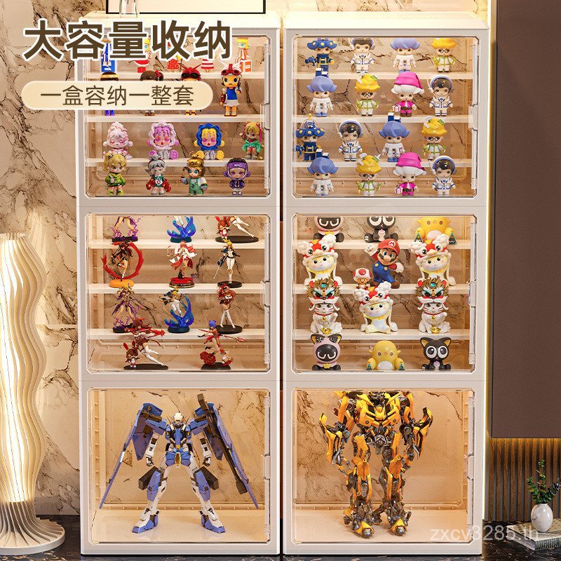 My Blind Box Step Type Cabinet Anti-dust Display Box Hand-Made Display Stand ขนาดใหญ่-ความจุเครื่องป