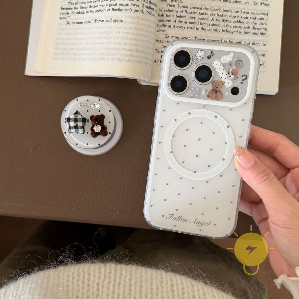 For เคสไอโฟน with Griptok Magnetic TPU Bear Star Spoon เคส Phone Case For iPhone 17 Pro Max 16 15 14