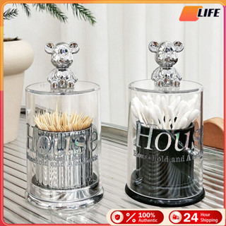 รองรับCOD！กล่องใส่ไม้จิ้มฟัน 13ซม.สำลีก้าน รูปหมี สำหรับตกแต…