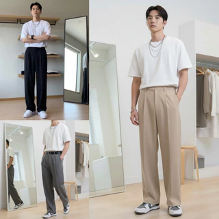 กางเกงสแล็คผู้ชายดีไซน์เรียบ เท่ ใส่ได้ทุกโอกาส ใส่ทำงาน ใส่เที่ยวก็ยังดูแพง K648