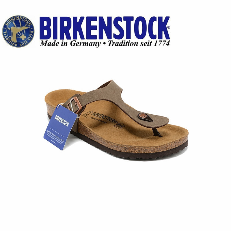 Birken / stock Cork Men Women Gizeh Coffee Oil Wax Flip Sandals 34-46
