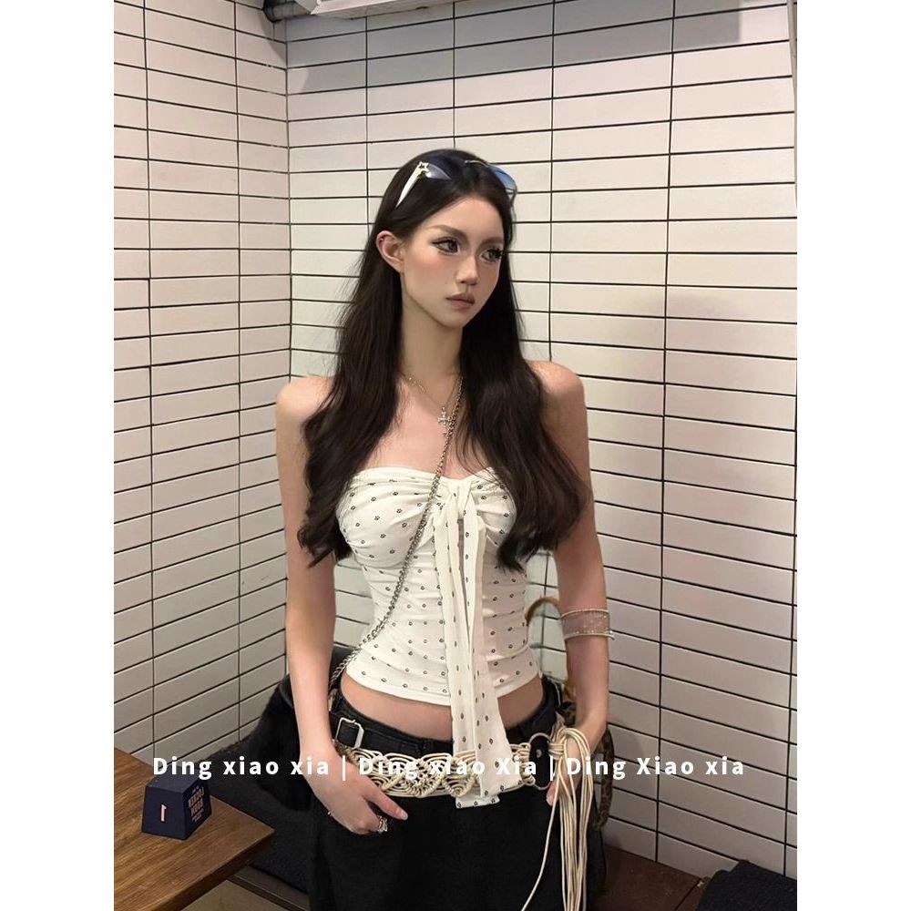 MYCASSI Tube Top Womens Fit Cropped Tube Top เซ็กซี่อินเทรนด์ Top